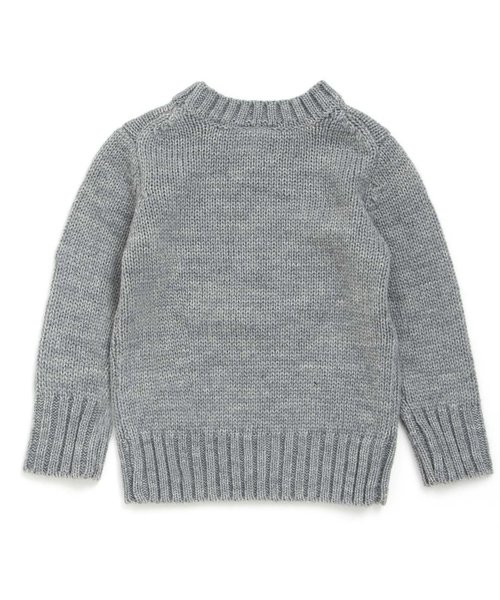 BREEZE（ブリーズ）の「FO SMILEセーター（ニット/セーター・キッズ・ブルー/グレー/オフホワイト・80/90/95/100/110/120/130/140）」の5枚目の写真