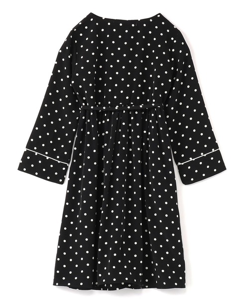 Right-on（ライトオン）の「【MPS】ドット柄シャツディガン（シャツワンピース・キッズ・ブラック・120/100/110/130/140）」の3枚目の写真