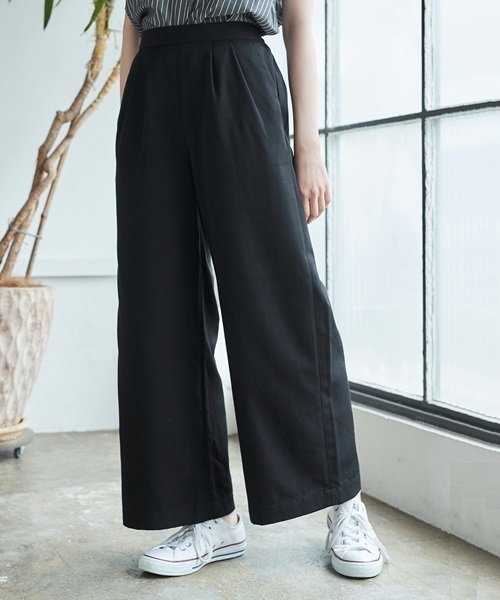 AMERICAN HOLIC(アメリカンホリック)の「・ベーシックワイドパンツ2(その他パンツ・レディース・ブルー系その他2/ライトベージュ/ネイビー/サックスブルー/ブラック/グリーン・L/M)」の2枚目の写真