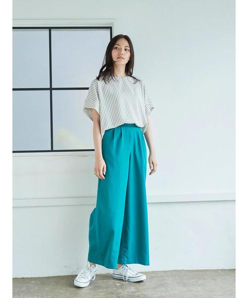 【emiche】ベーシックパンツ_２色 emiche】ベーシックパンツ_2色 ベーシックツータックパンツ