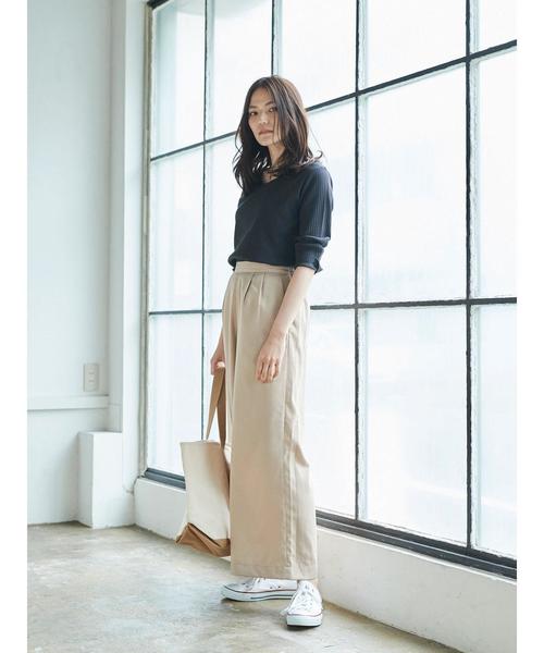 AMERICAN HOLIC(アメリカンホリック)の「・ベーシックワイドパンツ2(その他パンツ・レディース・ブルー系その他2/ライトベージュ/ネイビー/サックスブルー/ブラック/グリーン・L/M)」の17枚目の写真