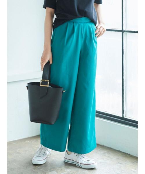 AMERICAN HOLIC(アメリカンホリック)の「・ベーシックワイドパンツ2(その他パンツ・レディース・ブルー系その他2/ライトベージュ/ネイビー/サックスブルー/ブラック/グリーン・L/M)」の14枚目の写真