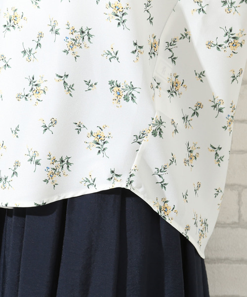 ROPE' PICNIC(ロペピクニック)の「花柄/ドット袖リボンブラウス(シャツ/ブラウス・レディース・ホワイト/ホワイト系その他/ネイビー/ブラック・38/40)」の11枚目の写真