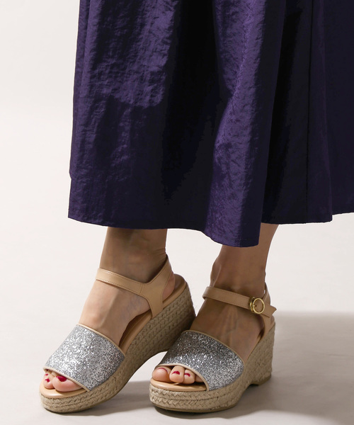 WEGO（ウィゴー）の「WEGO/ジュート底ラメサンダル（サンダル・レディース・ゴールド/ピンク/シルバー・LARGE/MEDIUM）」の3枚目の写真