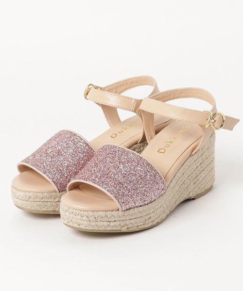 WEGO（ウィゴー）の「WEGO/ジュート底ラメサンダル（サンダル・レディース・ゴールド/ピンク/シルバー・LARGE/MEDIUM）」の6枚目の写真