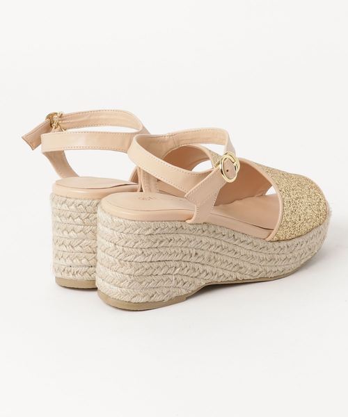 WEGO（ウィゴー）の「WEGO/ジュート底ラメサンダル（サンダル・レディース・ゴールド/ピンク/シルバー・LARGE/MEDIUM）」の4枚目の写真