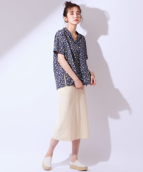 CIAOPANIC（チャオパニック）の「裏毛タイトスカート（スカート・レディース・ブラック/アイボリー/パープル・FREE）」の4枚目の写真