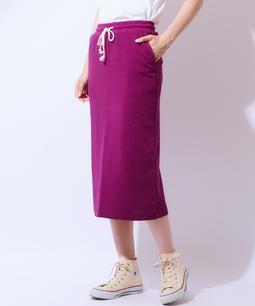 CIAOPANIC（チャオパニック）の「裏毛タイトスカート（スカート・レディース・ブラック/アイボリー/パープル・FREE）」の10枚目の写真