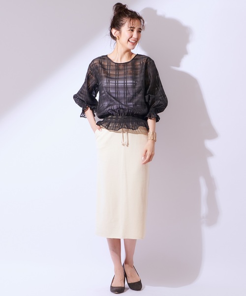 CIAOPANIC（チャオパニック）の「裏毛タイトスカート（スカート・レディース・ブラック/アイボリー/パープル・FREE）」の20枚目の写真