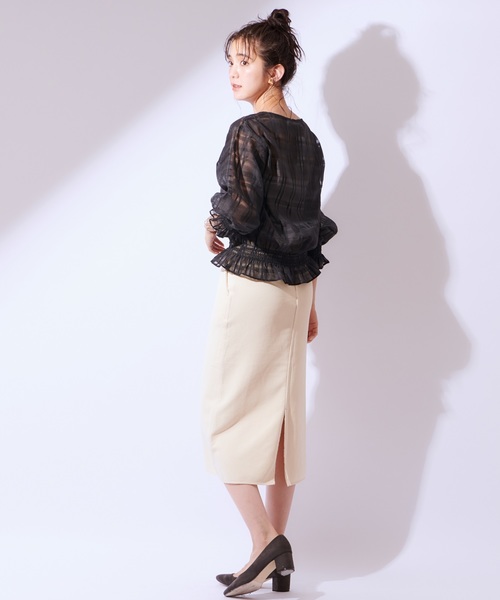 CIAOPANIC（チャオパニック）の「裏毛タイトスカート（スカート・レディース・ブラック/アイボリー/パープル・FREE）」の21枚目の写真