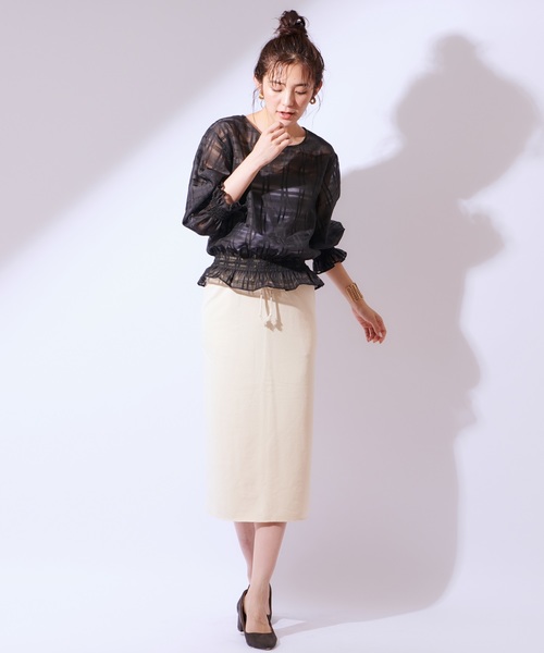 CIAOPANIC（チャオパニック）の「裏毛タイトスカート（スカート・レディース・ブラック/アイボリー/パープル・FREE）」の22枚目の写真