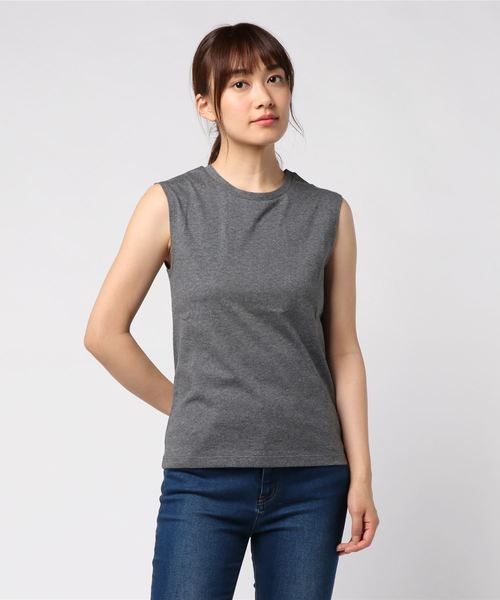 AMERICAN HOLIC（アメリカンホリック）の「・ノースリーブプルオーバー（Tシャツ/カットソー・レディース・ブラック/その他7/オフホワイト/チャコールグレー・M/L）」の4枚目の写真