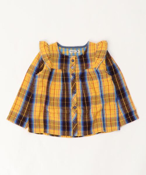 RAGMART(ラグマート)の「Wガーゼチェックブラウス(シャツ/ブラウス・キッズ・レッド/イエロー/グリーン・110cm/100cm/120cm/130cm)」の2枚目の写真