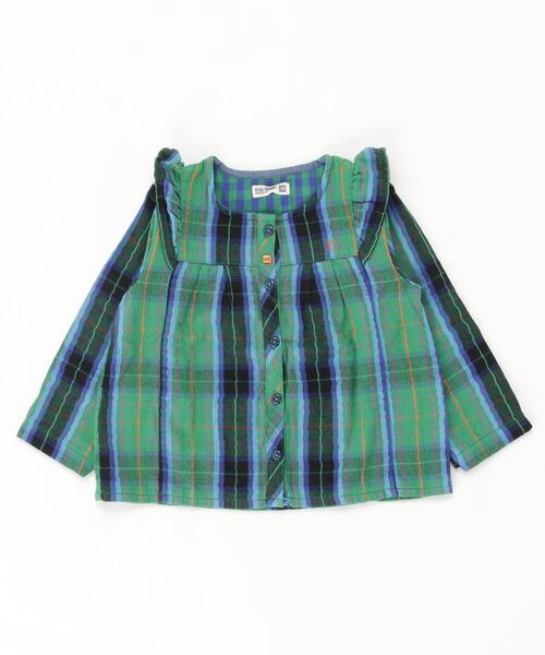 RAGMART(ラグマート)の「Wガーゼチェックブラウス(シャツ/ブラウス・キッズ・レッド/イエロー/グリーン・110cm/100cm/120cm/130cm)」の1枚目の写真