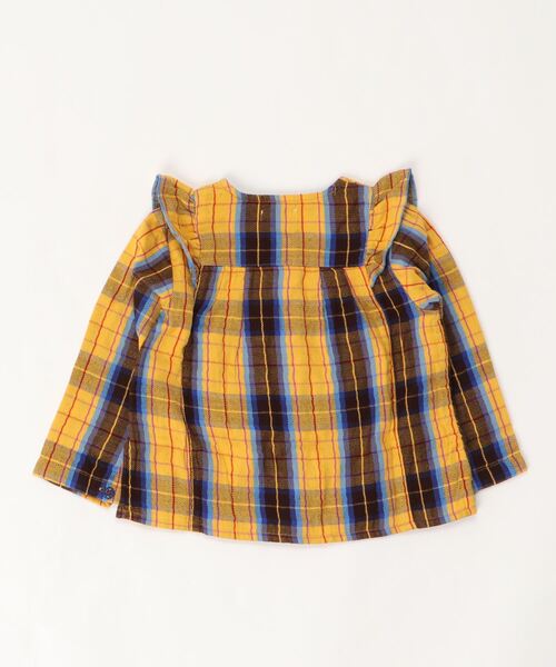 RAGMART(ラグマート)の「Wガーゼチェックブラウス(シャツ/ブラウス・キッズ・レッド/イエロー/グリーン・110cm/100cm/120cm/130cm)」の4枚目の写真