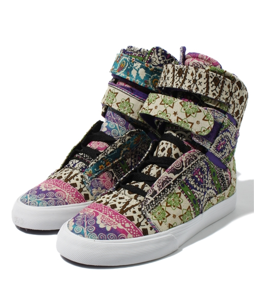 SUPRA ハイカットスニーカー 総柄 SUPRA（スープラ）の「スープラ ウィメンズ マルチカラー ハイカット