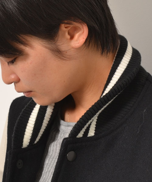 AMERICAN RAG CIE(アメリカンラグシー)の「レザー×メルトンスタジャン/213-GTR-L141-BL015(スタジャン・レディース・ブラック×ホワイト/ブラック×ブラック・FREE)」の18枚目の写真