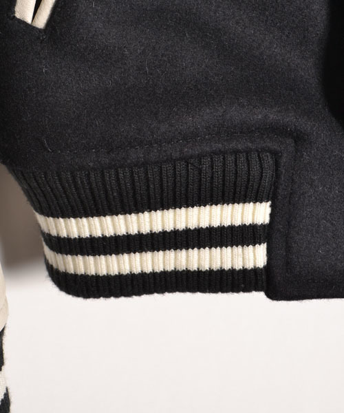 AMERICAN RAG CIE(アメリカンラグシー)の「レザー×メルトンスタジャン/213-GTR-L141-BL015(スタジャン・レディース・ブラック×ホワイト/ブラック×ブラック・FREE)」の13枚目の写真