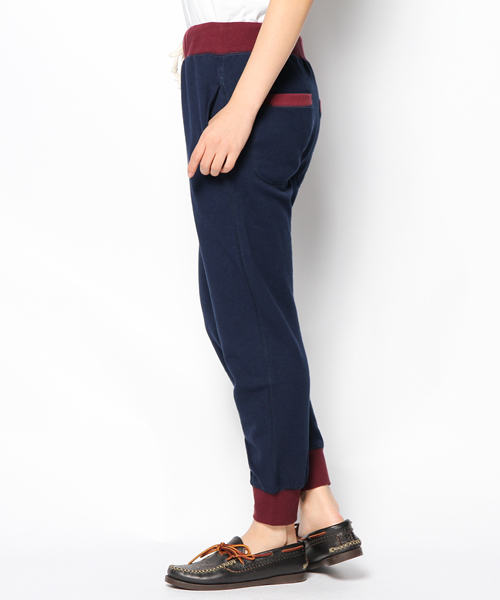 BEAMS BOY(ビームスボーイ)の「△BEAMS BOY / リブ配色 スウェットイージー**(その他パンツ・レディース・ワイン/ネイビー・ONE SIZE)」の3枚目の写真