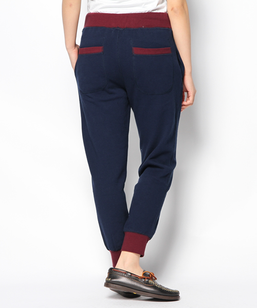 BEAMS BOY(ビームスボーイ)の「△BEAMS BOY / リブ配色 スウェットイージー**(その他パンツ・レディース・ワイン/ネイビー・ONE SIZE)」の4枚目の写真