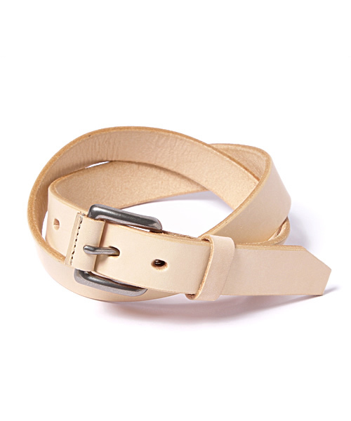 ドゥニーム Denime　レザー ベルト　34　86～98㎝　ホワイト Denime（ドゥニーム）の「40mm LEATHER BELT&frasl;40mmレザーベルト（ベルト