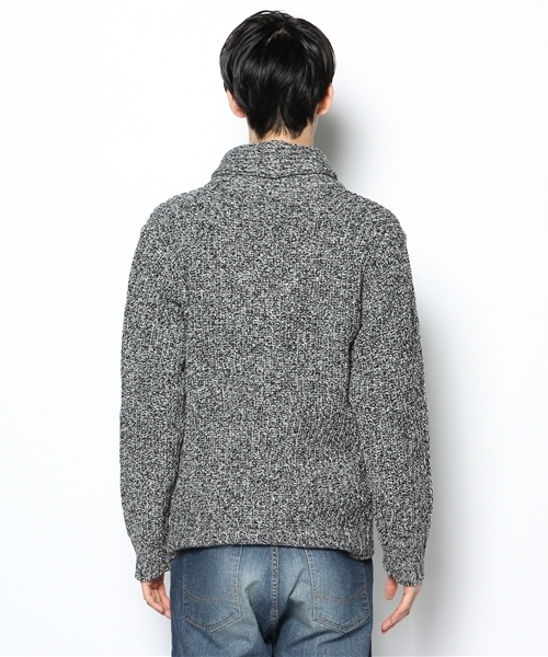 WEGO（ウィゴー）の「WEGO/ABヤーン片畦ショールカーディガン（カーディガン/ボレロ・メンズ・ブラック/グレー/ベージュ/ワイン・LARGE/MEDIUM）」の8枚目の写真