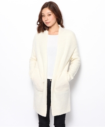 ブークレーショールカラーロングカーディガン