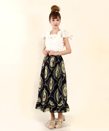 MILK ミルク ラブベリー 柄 レースアップ スカート MILK(ミルク)の「ラプソディー スカート(スカート)」 - WEAR