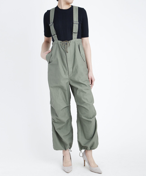 Moname（モナーム）の「Moname オーバーパンツ/41192212（その他パンツ・レディース・カーキ/ブラック・S）」の2枚目の写真