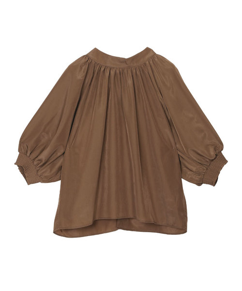 Ameri（アメリ）の「AMERI PASSCODE GATHER BLOUSE（シャツ/ブラウス・レディース・ライトオリーブ/ブラウン/マルチ・FREE）」の6枚目の写真