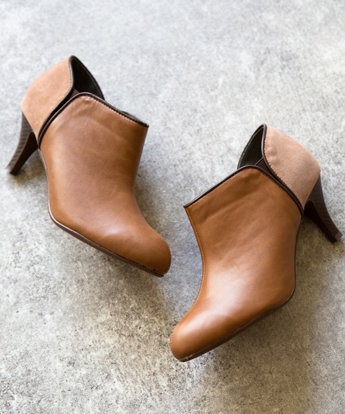 menue（メヌエ）の「バイカラーサイドゴアブーティ（ブーツ・レディース・ブラック/ブラック系その他/ブルー系その他/ブラウン系その他/ネイビー/ブラック系その他2/グレイッシュベージュ/ブルー系その他2/ブルー系その他3/ブラウン系その他2/ベージュ系その他/ダークブラウン/ブラック系その他3・XS/S/M/L/LL/3L/4L）」の6枚目の写真