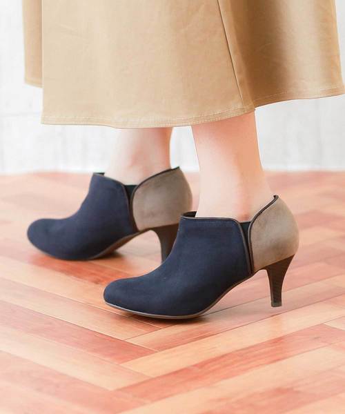 menue（メヌエ）の「バイカラーサイドゴアブーティ（ブーツ・レディース・ブラック/ブラック系その他/ブルー系その他/ブラウン系その他/ネイビー/ブラック系その他2/グレイッシュベージュ/ブルー系その他2/ブルー系その他3/ブラウン系その他2/ベージュ系その他/ダークブラウン/ブラック系その他3・XS/S/M/L/LL/3L/4L）」の12枚目の写真