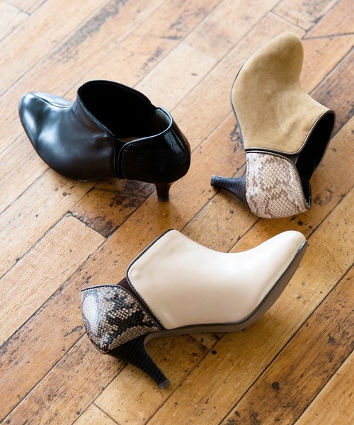 menue（メヌエ）の「バイカラーサイドゴアブーティ（ブーツ・レディース・ブラック/ブラック系その他/ブルー系その他/ブラウン系その他/ネイビー/ブラック系その他2/グレイッシュベージュ/ブルー系その他2/ブルー系その他3/ブラウン系その他2/ベージュ系その他/ダークブラウン/ブラック系その他3・XS/S/M/L/LL/3L/4L）」の21枚目の写真