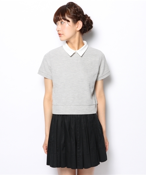 Chico（チコ）の「ワッフル衿付きTOPS（Tシャツ/カットソー・レディース・ホワイト/ブルー/グレー/ネイビー・FREE）」の15枚目の写真