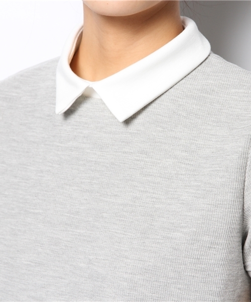 Chico（チコ）の「ワッフル衿付きTOPS（Tシャツ/カットソー・レディース・ホワイト/ブルー/グレー/ネイビー・FREE）」の10枚目の写真