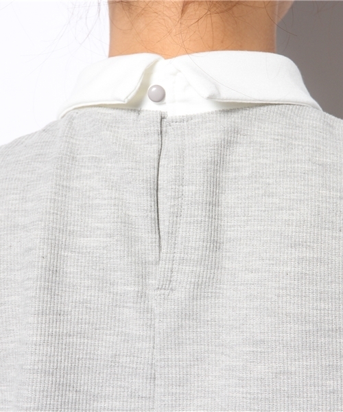 Chico（チコ）の「ワッフル衿付きTOPS（Tシャツ/カットソー・レディース・ホワイト/ブルー/グレー/ネイビー・FREE）」の11枚目の写真