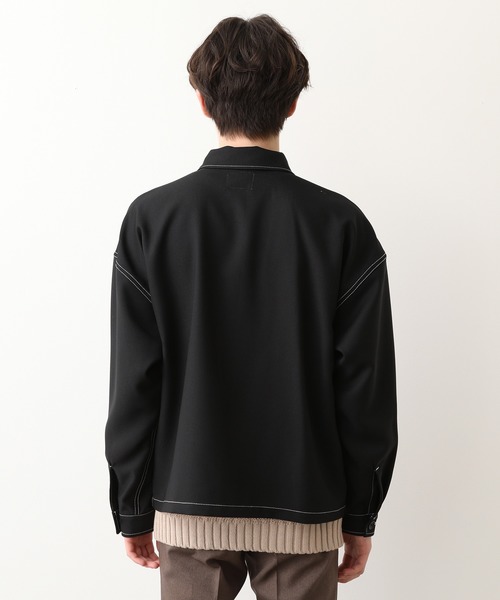 JUNRED（ジュンレッド）の「ラスターツイルトラッカージャケット（ブルゾン・メンズ・ブラック/ベージュ・S/M/L）」の13枚目の写真