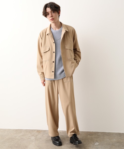 JUNRED（ジュンレッド）の「ラスターツイルトラッカージャケット（ブルゾン・メンズ・ブラック/ベージュ・S/M/L）」の17枚目の写真