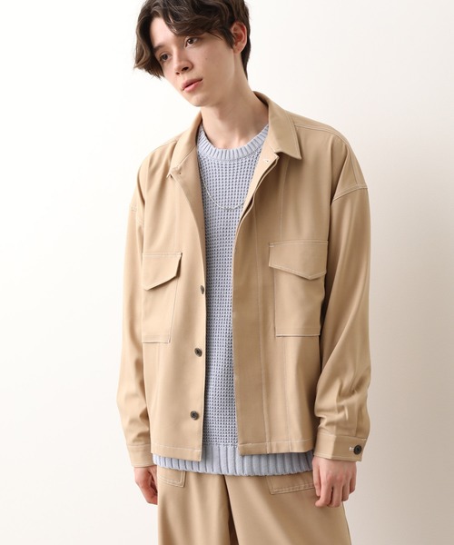 JUNRED（ジュンレッド）の「ラスターツイルトラッカージャケット（ブルゾン・メンズ・ブラック/ベージュ・S/M/L）」の10枚目の写真