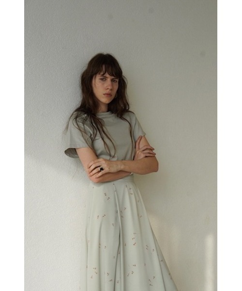 CLANE（クラネ）の「SCOOP SLEEVE COMPACT TOPS（Tシャツ/カットソー・レディース・ホワイト/ブラック/ベージュ/ミント・1/2）」の5枚目の写真