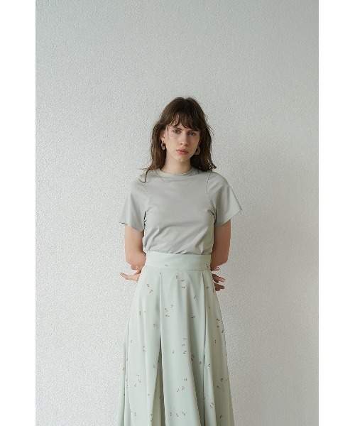 CLANE（クラネ）の「SCOOP SLEEVE COMPACT TOPS（Tシャツ/カットソー・レディース・ホワイト/ブラック/ベージュ/ミント・1/2）」の9枚目の写真