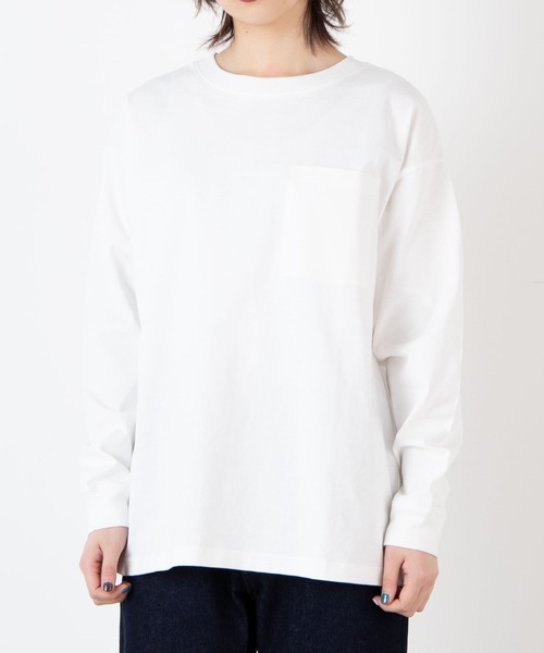 WEGO（ウィゴー）の「WEGO/ルーズロングスリーブT（Tシャツ/カットソー・レディース・ホワイト/ブラック・FREE）」の6枚目の写真