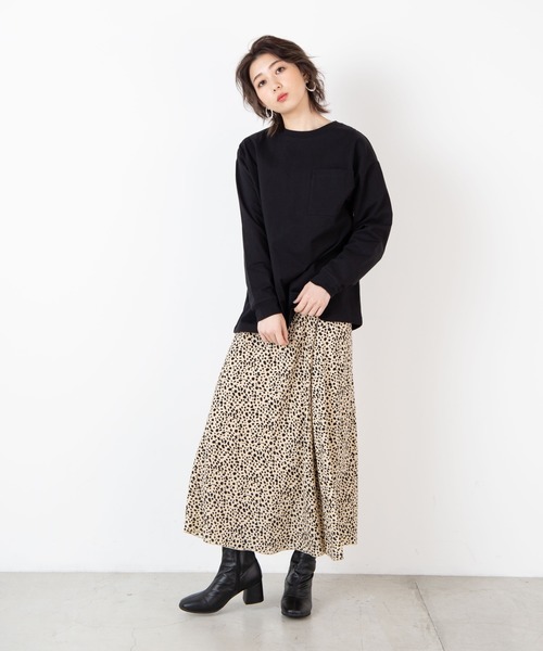 WEGO（ウィゴー）の「WEGO/ルーズロングスリーブT（Tシャツ/カットソー・レディース・ホワイト/ブラック・FREE）」の4枚目の写真