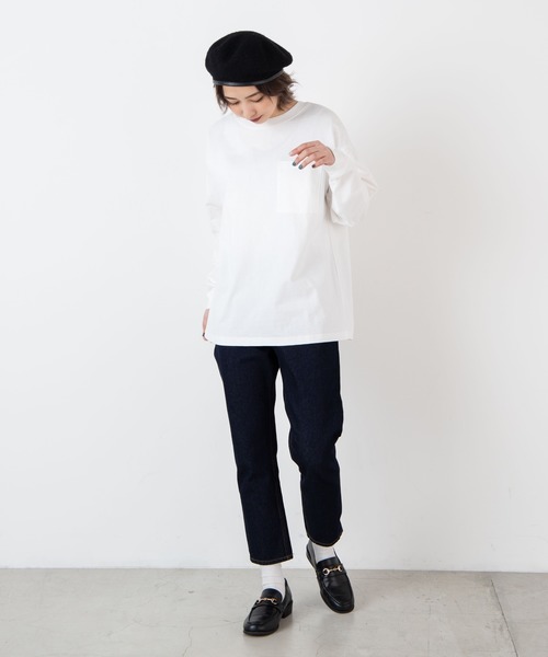 WEGO（ウィゴー）の「WEGO/ルーズロングスリーブT（Tシャツ/カットソー・レディース・ホワイト/ブラック・FREE）」の10枚目の写真