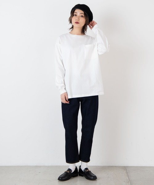 WEGO（ウィゴー）の「WEGO/ルーズロングスリーブT（Tシャツ/カットソー・レディース・ホワイト/ブラック・FREE）」の11枚目の写真