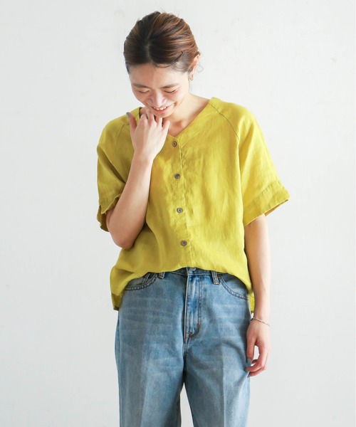ノンブルアンペール NOMBRE IMPAIR リネンキャンバスブラウス ノンブル 