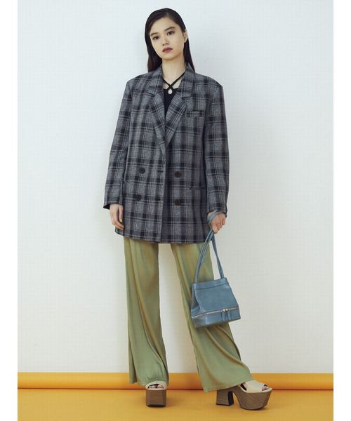 EMODA(エモダ)の「2WAYカッティングトップ(Tシャツ/カットソー・レディース・ブラウン/ブラック/ホワイト/ライム・FREE)」の9枚目の写真