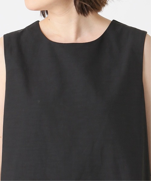 SLOBE IENA（スローブイエナ）の「【Champion/チャンピオン】SLOBE別注 ノースリーブタフタロングワンピース◆（ワンピース・レディース・ブラック/ベージュ/ネイビー・FREE）」の4枚目の写真