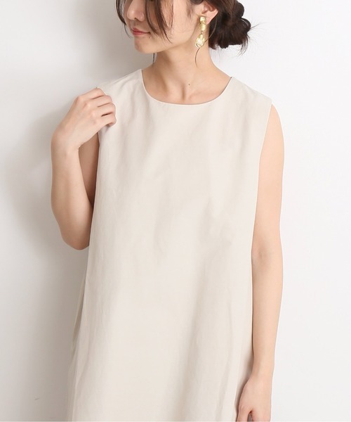 SLOBE IENA（スローブイエナ）の「【Champion/チャンピオン】SLOBE別注 ノースリーブタフタロングワンピース◆（ワンピース・レディース・ブラック/ベージュ/ネイビー・FREE）」の20枚目の写真