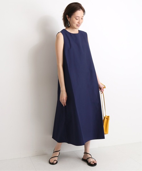 SLOBE IENA（スローブイエナ）の「【Champion/チャンピオン】SLOBE別注 ノースリーブタフタロングワンピース◆（ワンピース・レディース・ブラック/ベージュ/ネイビー・FREE）」の21枚目の写真